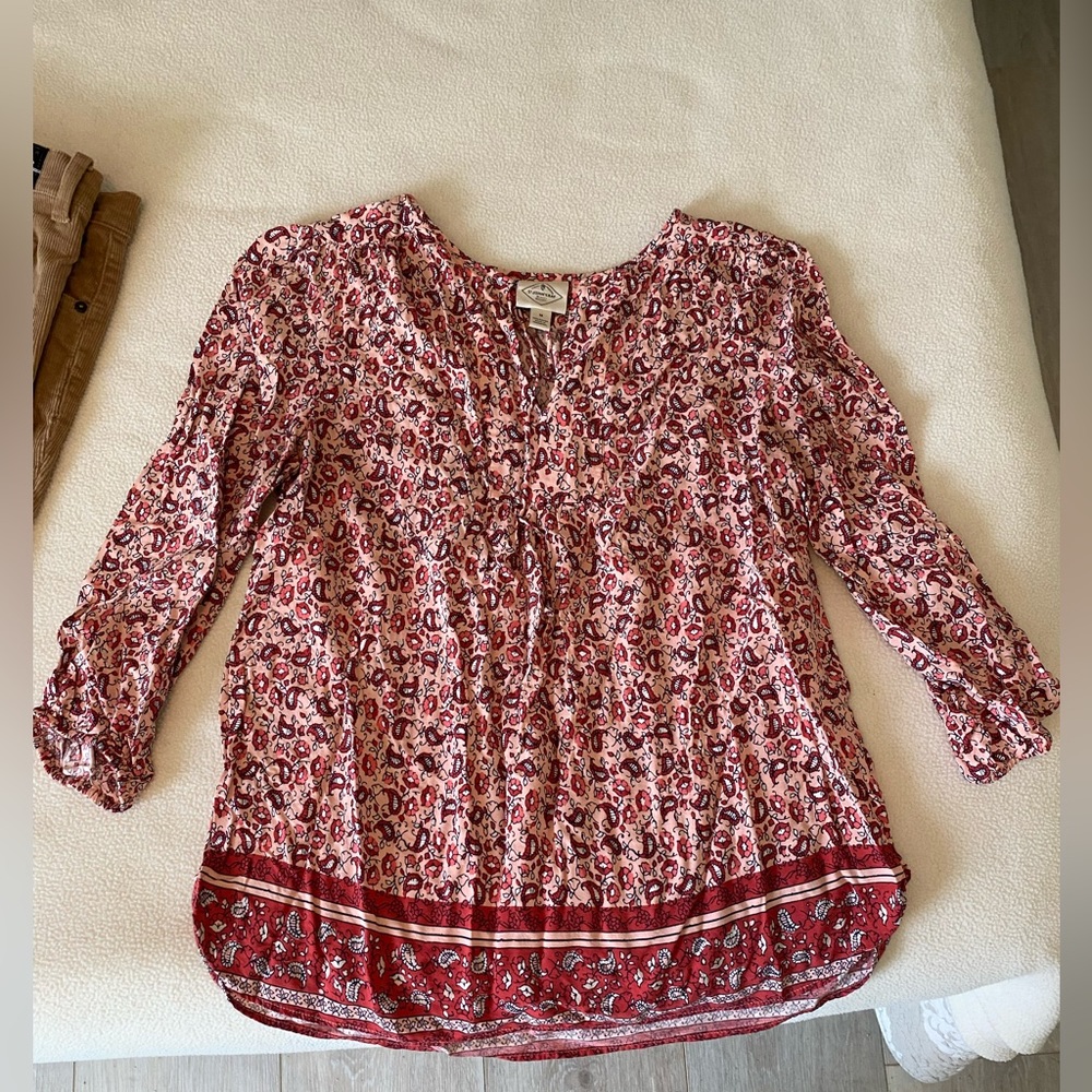 🔴 5 for 20$ St.John’s Bay Size:M Red long sleeve shirt